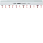 Hager - Barre de pontage 3P+N 63A à languette 10mm² 6modules