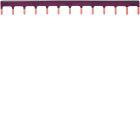 Hager - Barre de pontage 1P 63A à languette 10mm² marron 11modules