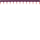 Hager - Barre de pontage 1P 63A à languette 10mm² marron 11modules