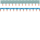 Hager - Barres de pontage 3P+N 63A à languette 12modules pour bornes décalées