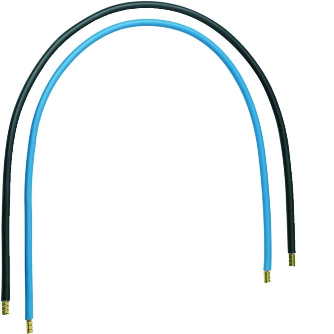 Hager - Jeu 2 conducteurs 16 mm² bleu + noir, longueur 450 mm