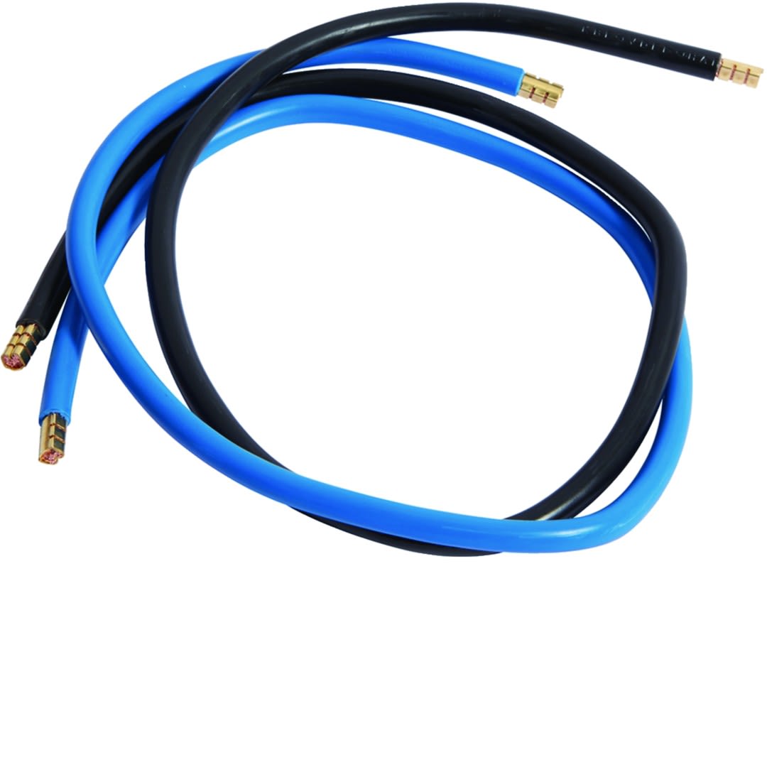 Hager - Jeu 2 conducteurs 16 mm² bleu + noir longueur 650mm