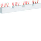 Hager - Barre de pontage 3P 63A à fourche 10mm² 10modules pour 4 disjoncteurs moteur