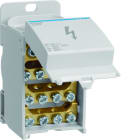 Hager - Bloc de répartition 250A, unipolaire, 1x25-95²/1x1,5-35²/4x1,5-10²/8x1,5-16²