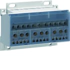 Hager - Bloc de répartition 125A, 4P 1x6-25²/2x4-10²/5x1,5-6²,N 1x6-25²/6x4-10²/4x1,5-6²