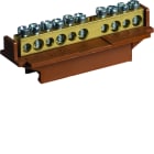 Hager - Borne en laiton, 5x10mm² - 5x16mm², sans base de montage