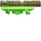 Hager - Borne en laiton, 1x25² 5x10² 5x16², avec base de montage, Couleur: vert