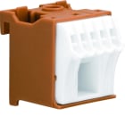 Hager - Bornier phase sanvis 5x4mm2 + 1x25mm2, 63A