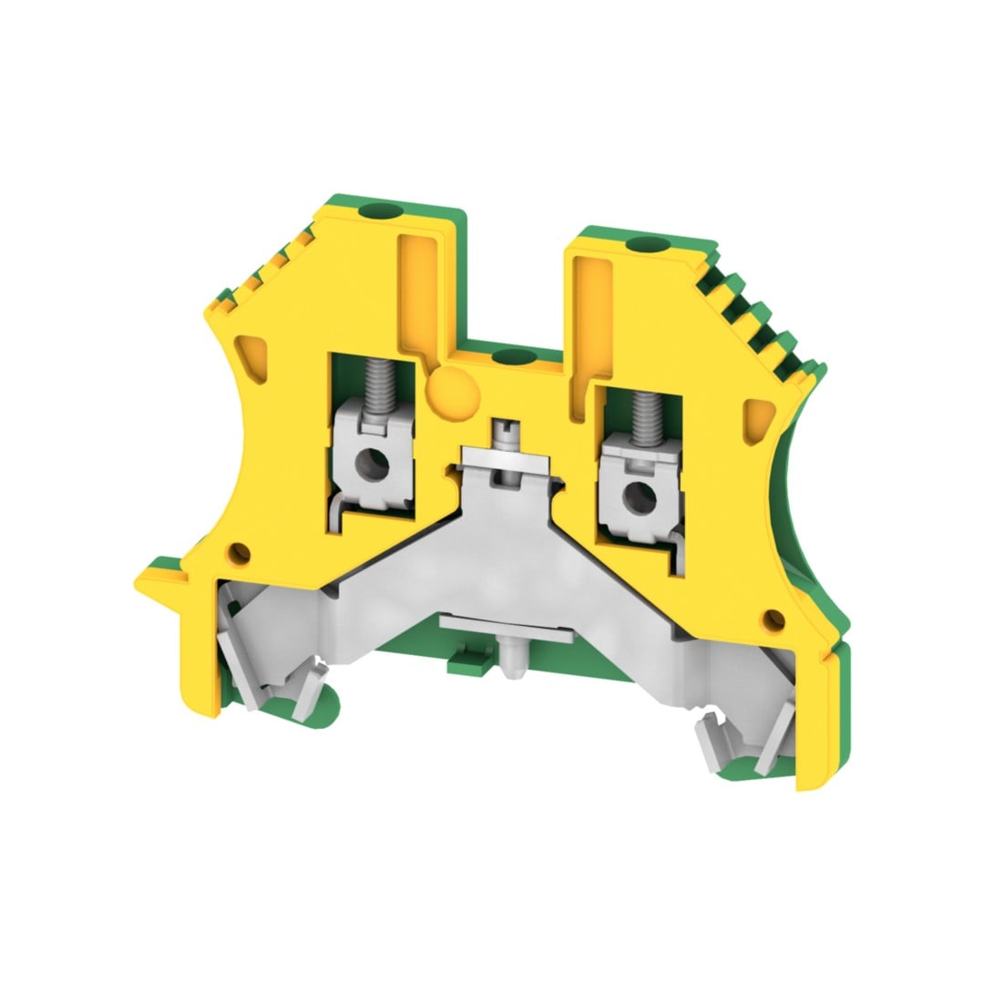 Hager - Borne de terre PE Vert-Jaune 2,5mm², connection à vis