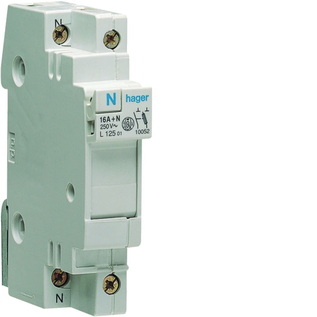 Hager - Coupe-circuit 1P+N 16A 250V domestique 1M