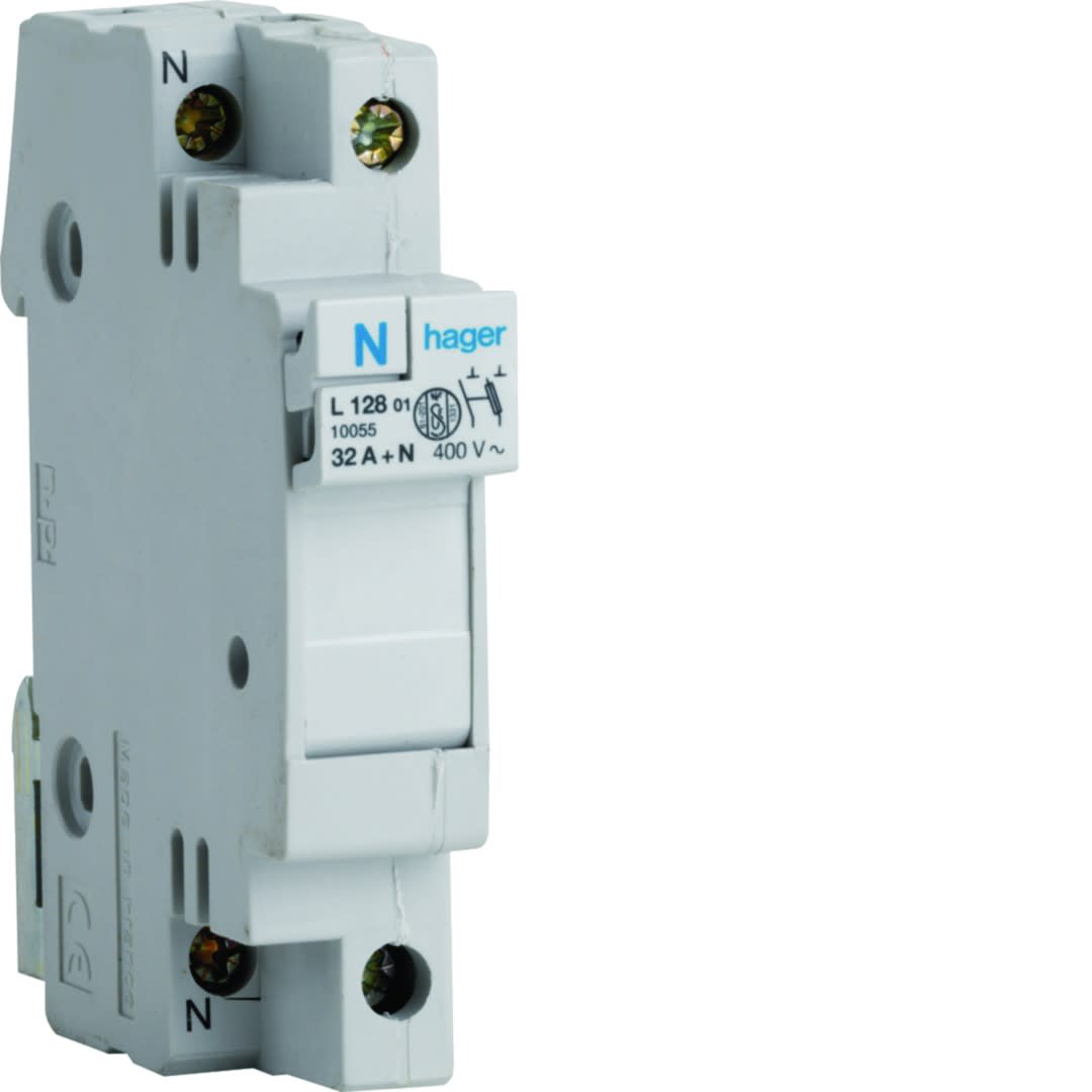 Hager - Coupe-circuit 1P+N 32A 400V domestique 1M