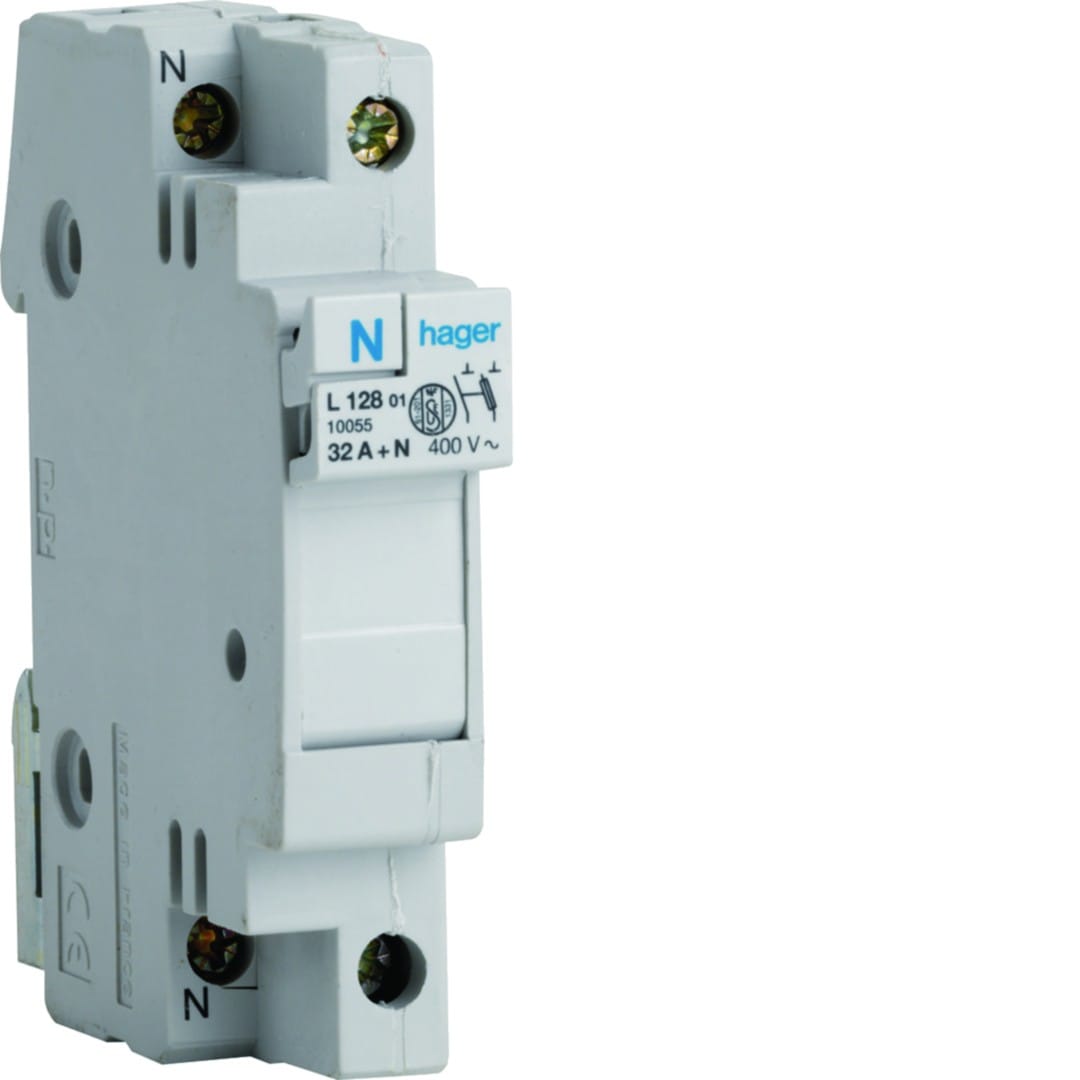Hager - Coupe-circuit 1P+N 32A 400V domestique 1M