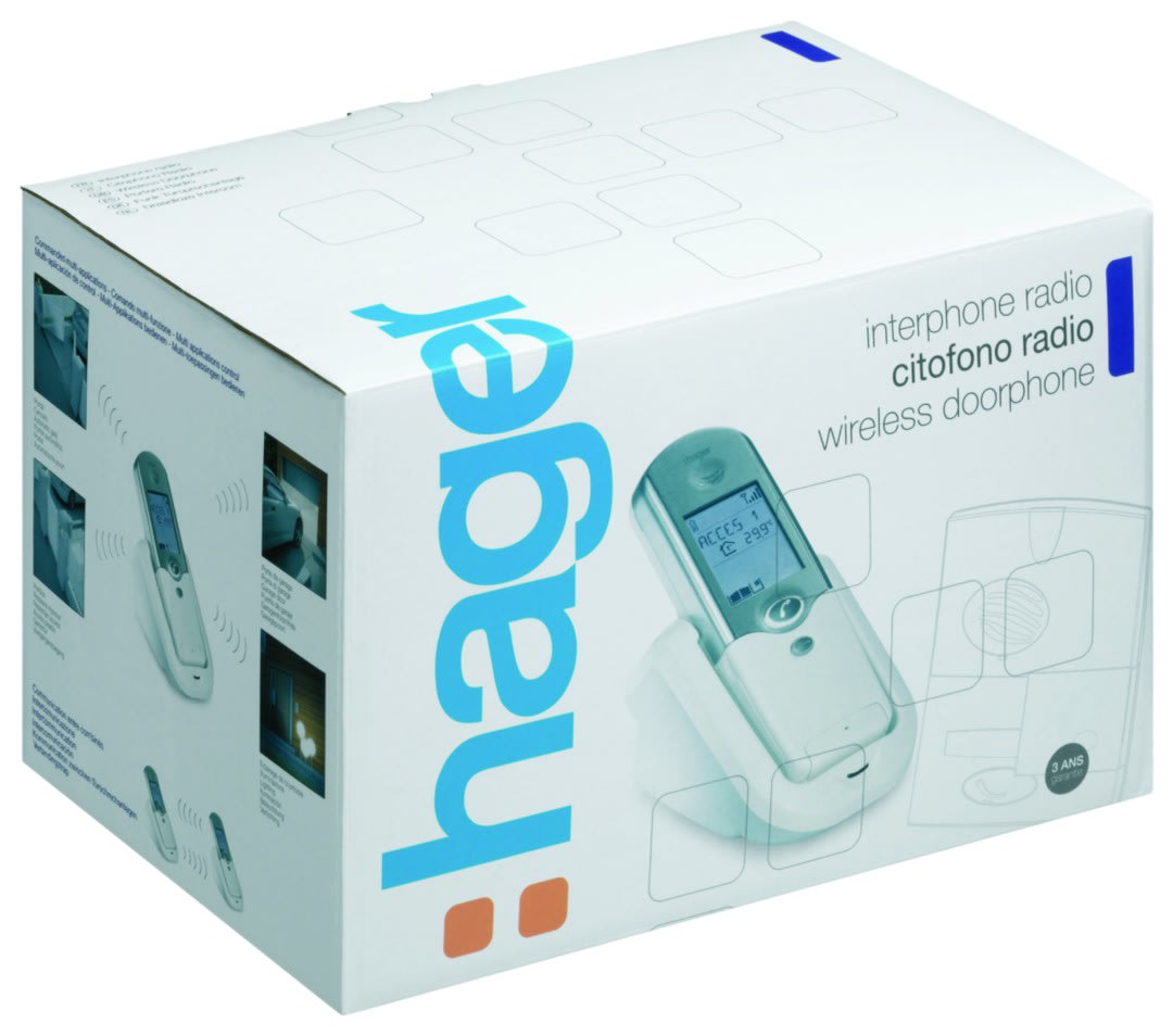 Hager - Kit interphone 1 log. (combiné+base secteur+badge+platine+coffret tech.)