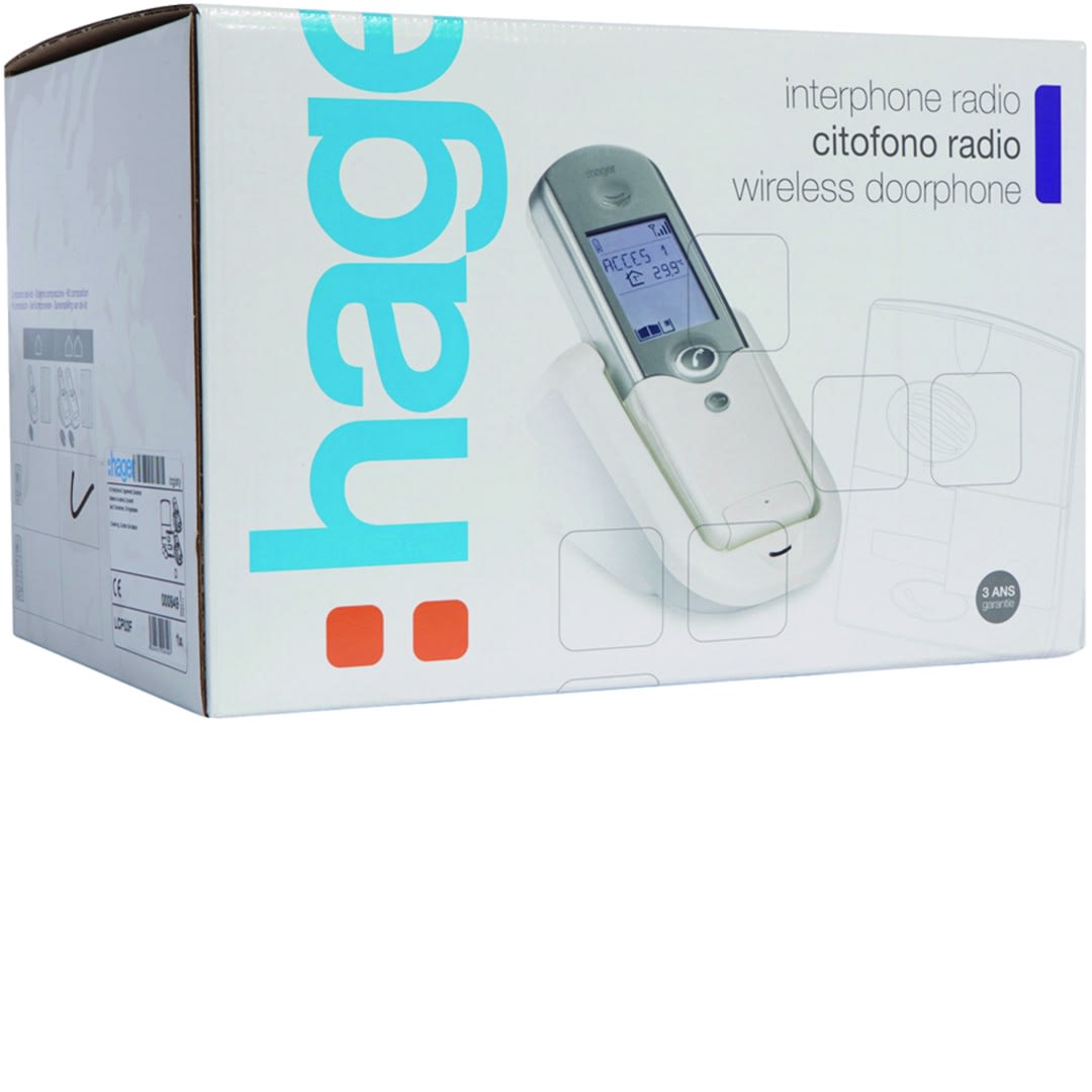 Hager - Kit interphone 2 log. 2 bt (2combi.+2bases sect.+2badges+platine+coffrets tech.)