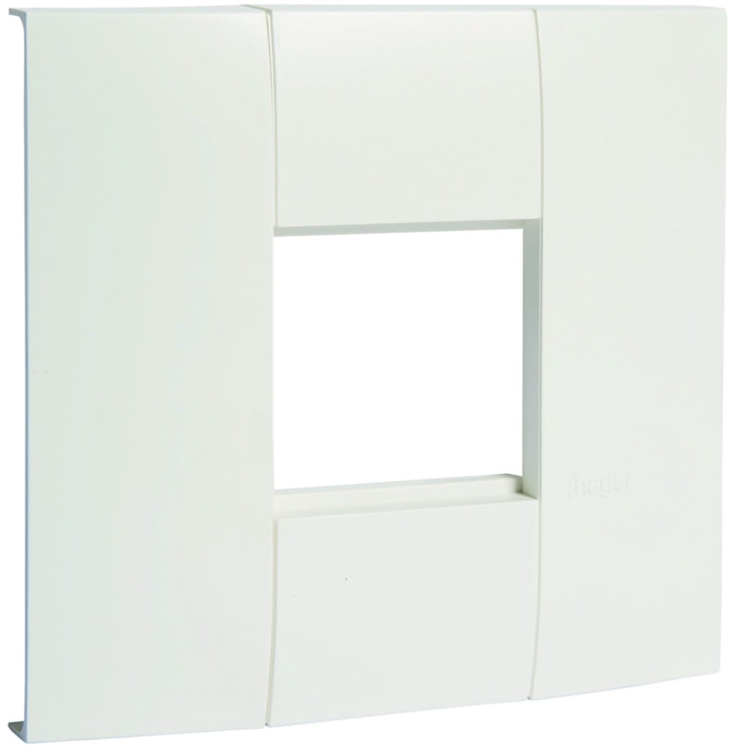 Hager - Support appareillage simple 45x45mm pour goulotte lifea LFF 40/60x110mm Blanc