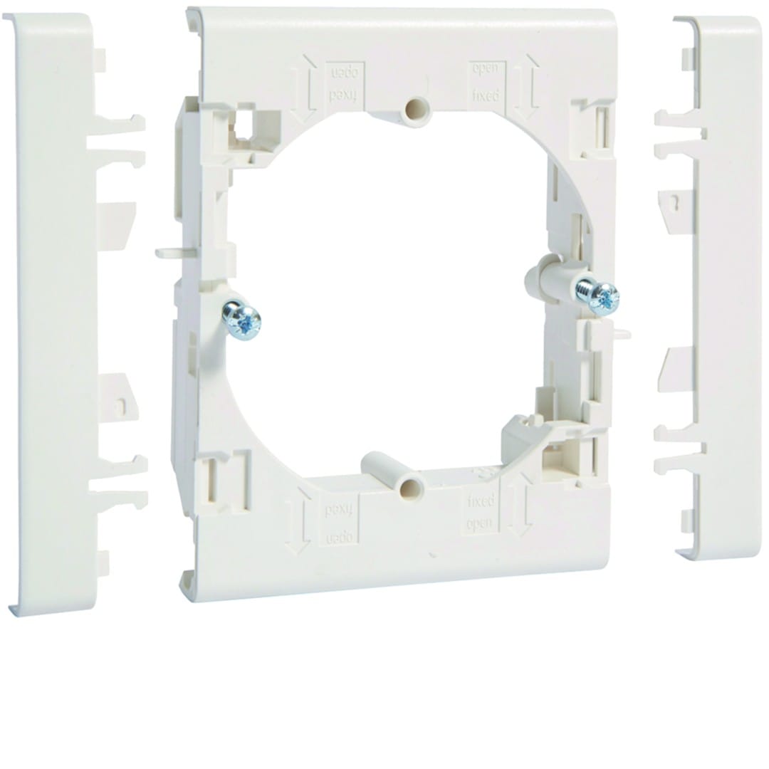 Hager - Support appareillage lifea entraxe 60mm pour goulotte lifea LFF 40/60x90mm Blanc