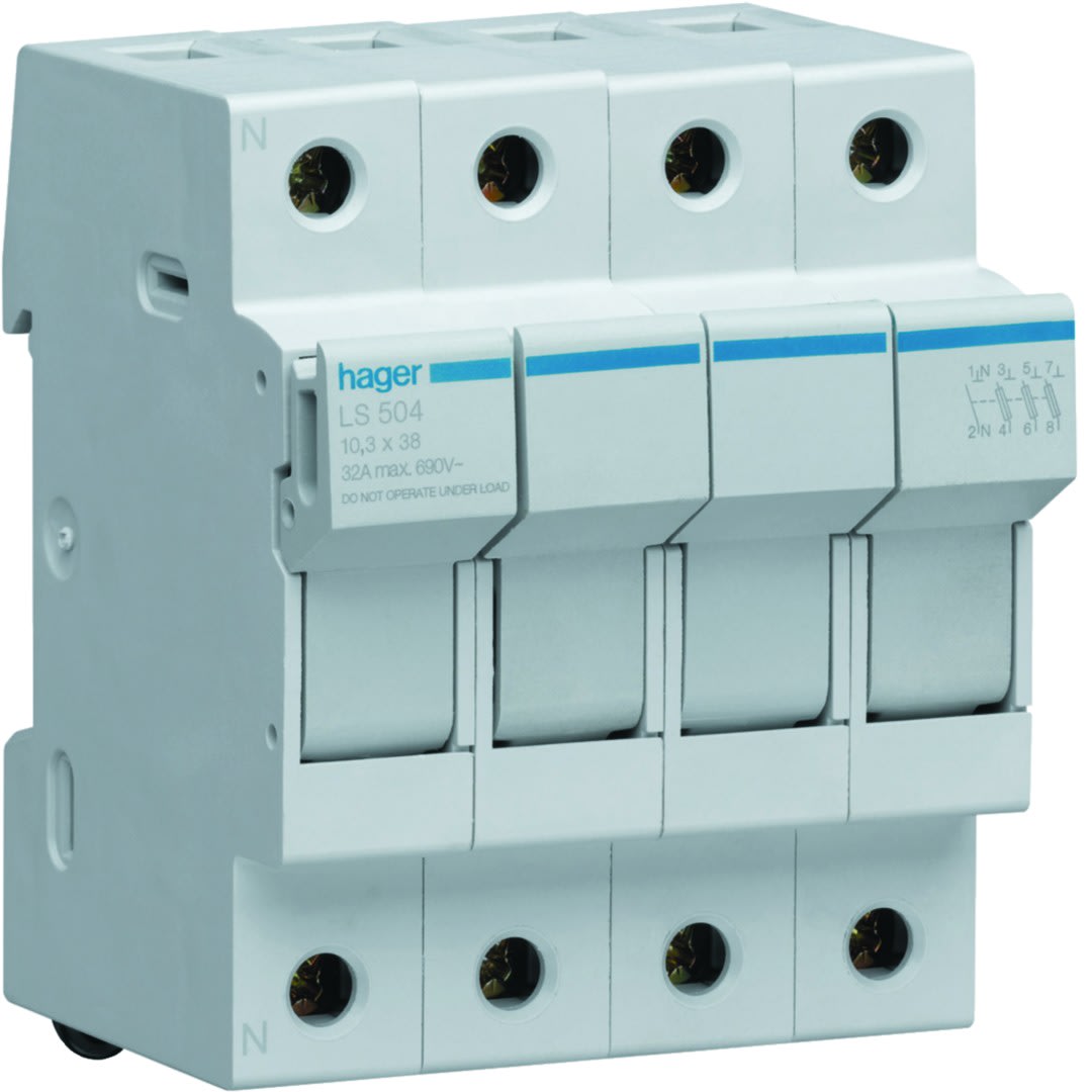 Hager - Coupe circuit 3P+N 32A 690V L38 4 modules