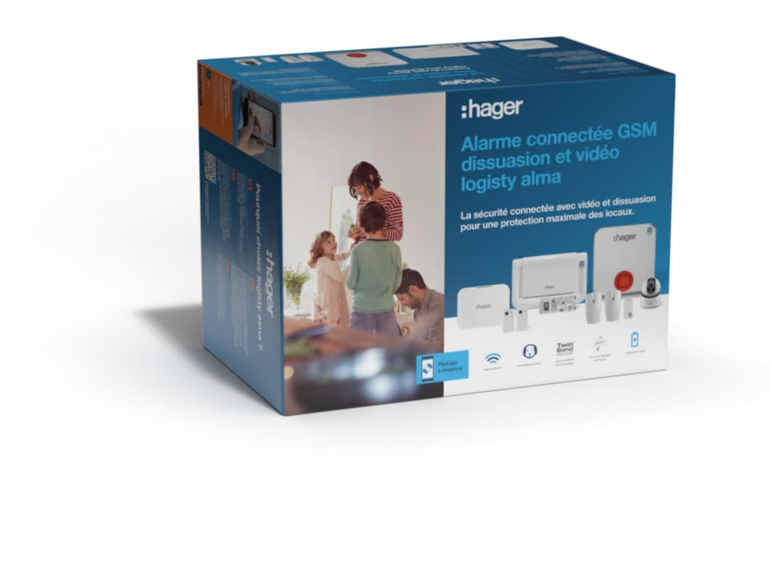 Hager - Pack alarme connecté GSM dissuasion et vidéo