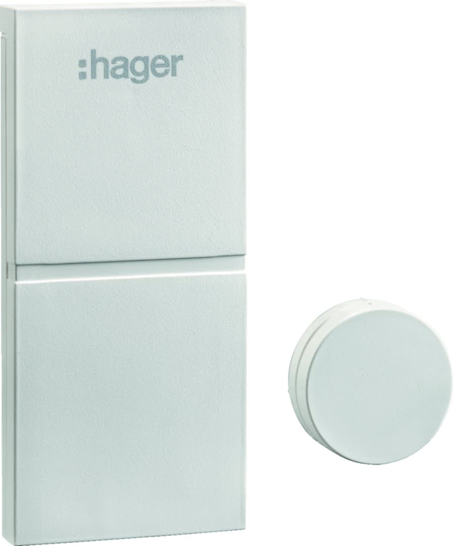 Hager - Détecteur d'ouverture miniature blanc