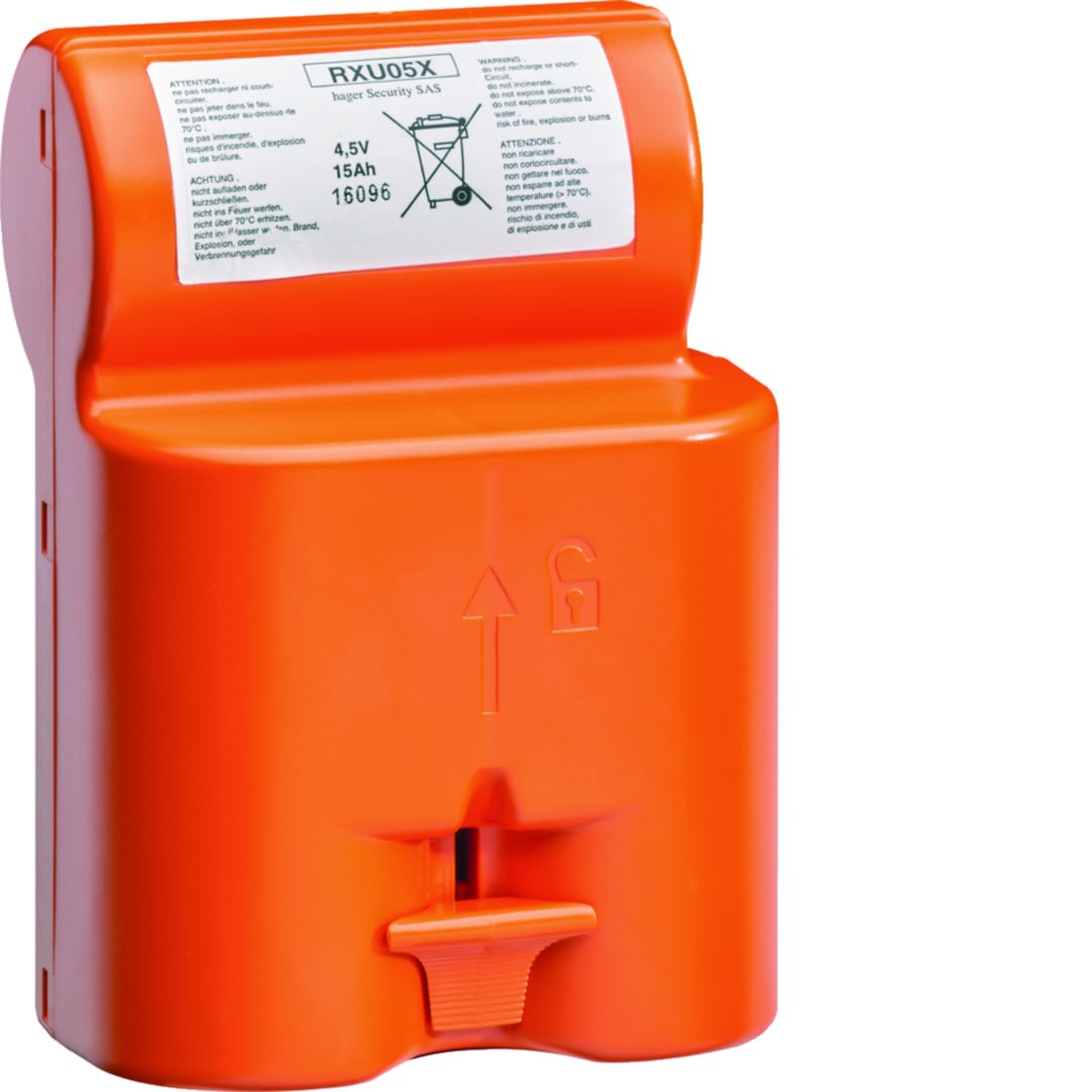 Hager - Bloc alimentation centrale et transmetteur séparé, 4,5V-14Ah