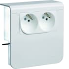 Hager - Support SL20080 avec 2x 2 P+T (Fr.) Pure