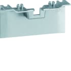 Hager - Pièce de recouvrement de support d'appareillage pour plinthe SL20080 alu