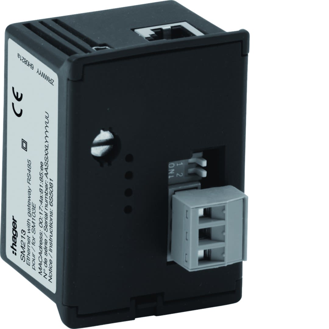 Hager - Module de communication ethernet JBUS/MODBUS pour centrale mesure SM103E