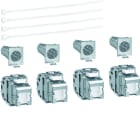 Hager - Jeu de 4 connecteurs RJ45 cat.6a STP pour grade 3TV
