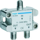 Hager - Répartiteur TV hertzien/satellite 2 sorties COAX 5-2400MHz