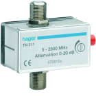 Hager - Atténuateur TV coaxial réglable 0-20dB