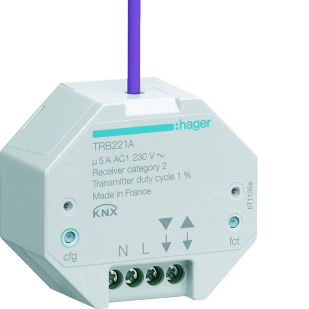 Hager - Module 1 Sortie volet roulant, à encastrer, KNX QL