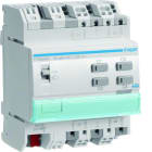 Hager - Actionneur KNX 4 moteurs volets et stores à bannes pour moteur 6A/230V