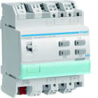 Hager - Actionneur KNX 4 moteurs volets et stores à bannes pour moteur 6A/24VDC