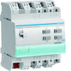 Hager - Actionneur KNX 4 moteurs volets et stores à bannes pour moteur 6A/230V