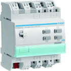 Hager - Actionneur KNX 4 moteurs volets et stores à bannes pour moteur 6A/24VDC