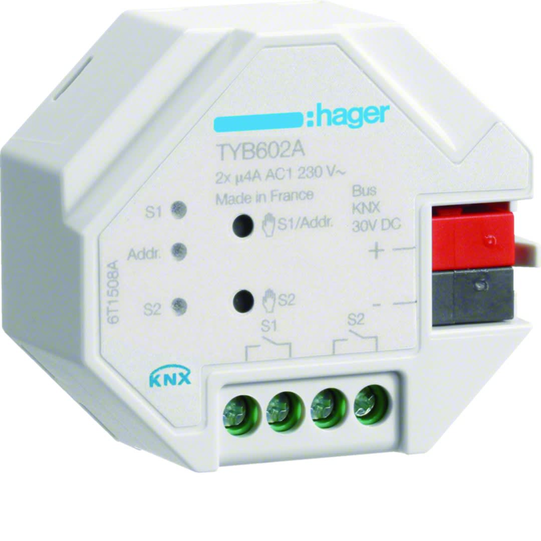 Hager - 2 sorties 4A filaire à encastrer