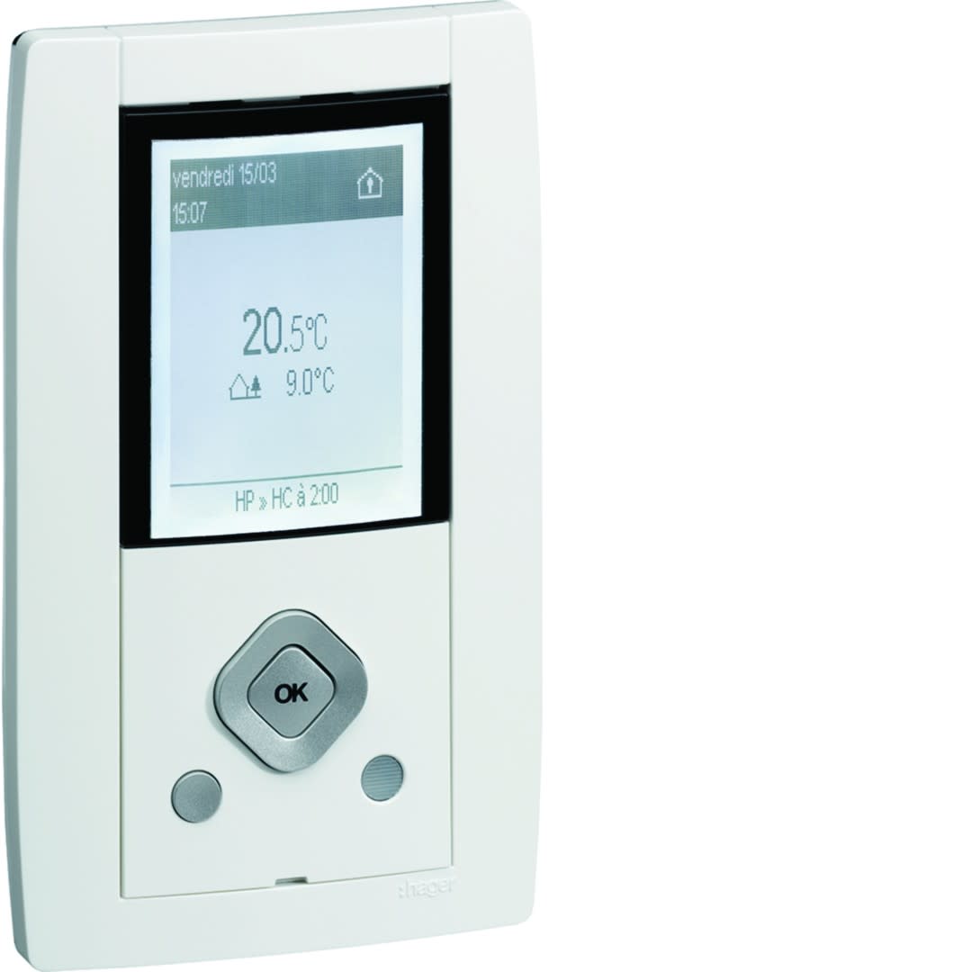 Hager - Afficheur gestionnaire d énergie RT2012 mutualisé KNX ETS