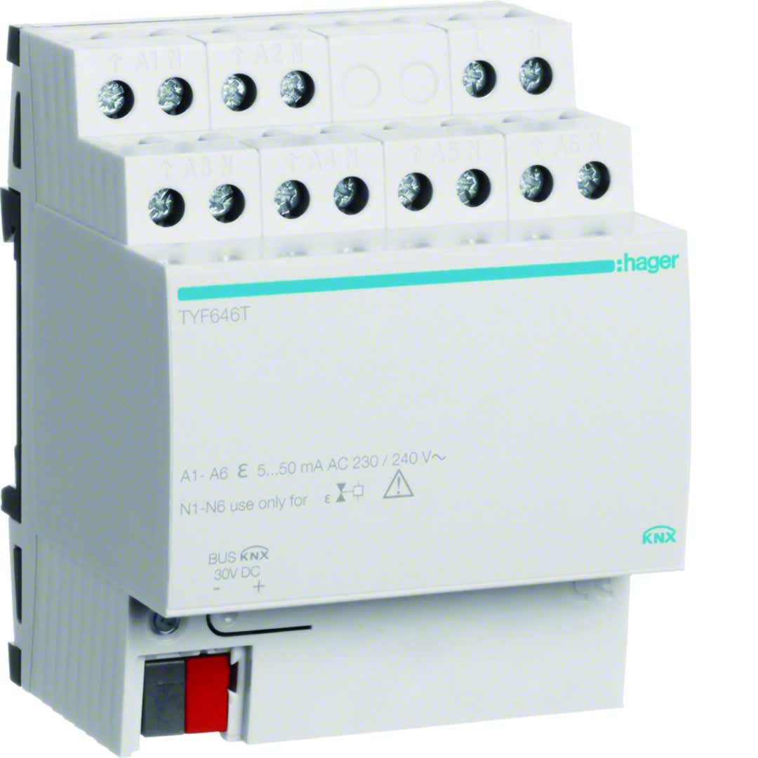 Hager - Module de chauffage 6 sorties 230VAC encastré