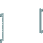 Hager - Montants fonctionnels avant hauteur 400mm pour cellule quadro evo