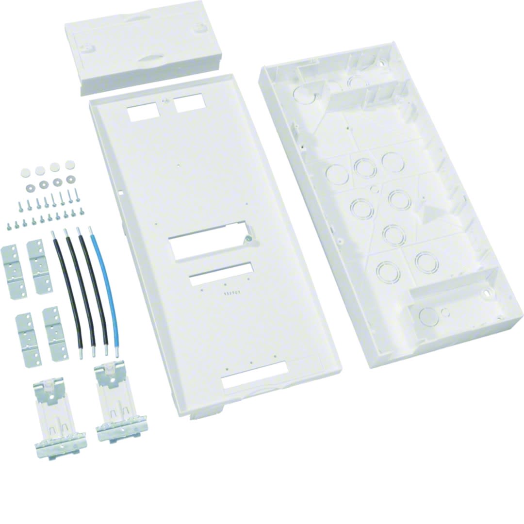 Hager - Unité équipement h 675 l250 p compteur électrique + disjoncteur triphasé 675x250