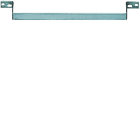 Hager - Traverse support pour univers N-T 12x2mm 1 travée 250mm pour barrette avec socle
