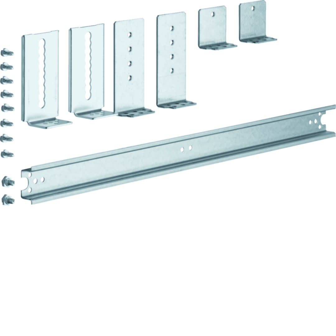 Hager - Rail DIN réglable en profondeur 22 modules sur 1 rangée L444mm pour univers