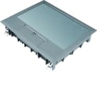 Hager - Boîte de sol rectangulaire 18 modules revêtement 5mm max Gris