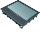 Hager - Boîte de sol rectangulaire 18 modules revêtement 5mm max Noir