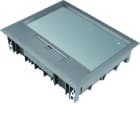 Hager - Boîte de sol rectangulaire 18 modules revêtement 12mm max Gris