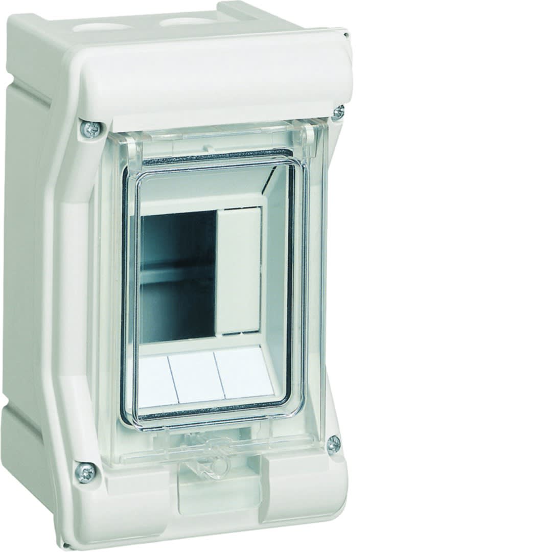 Hager - Coffret de distribution étanche Vector IP55, 1 rangée 3+1 modules 175x111x93mm