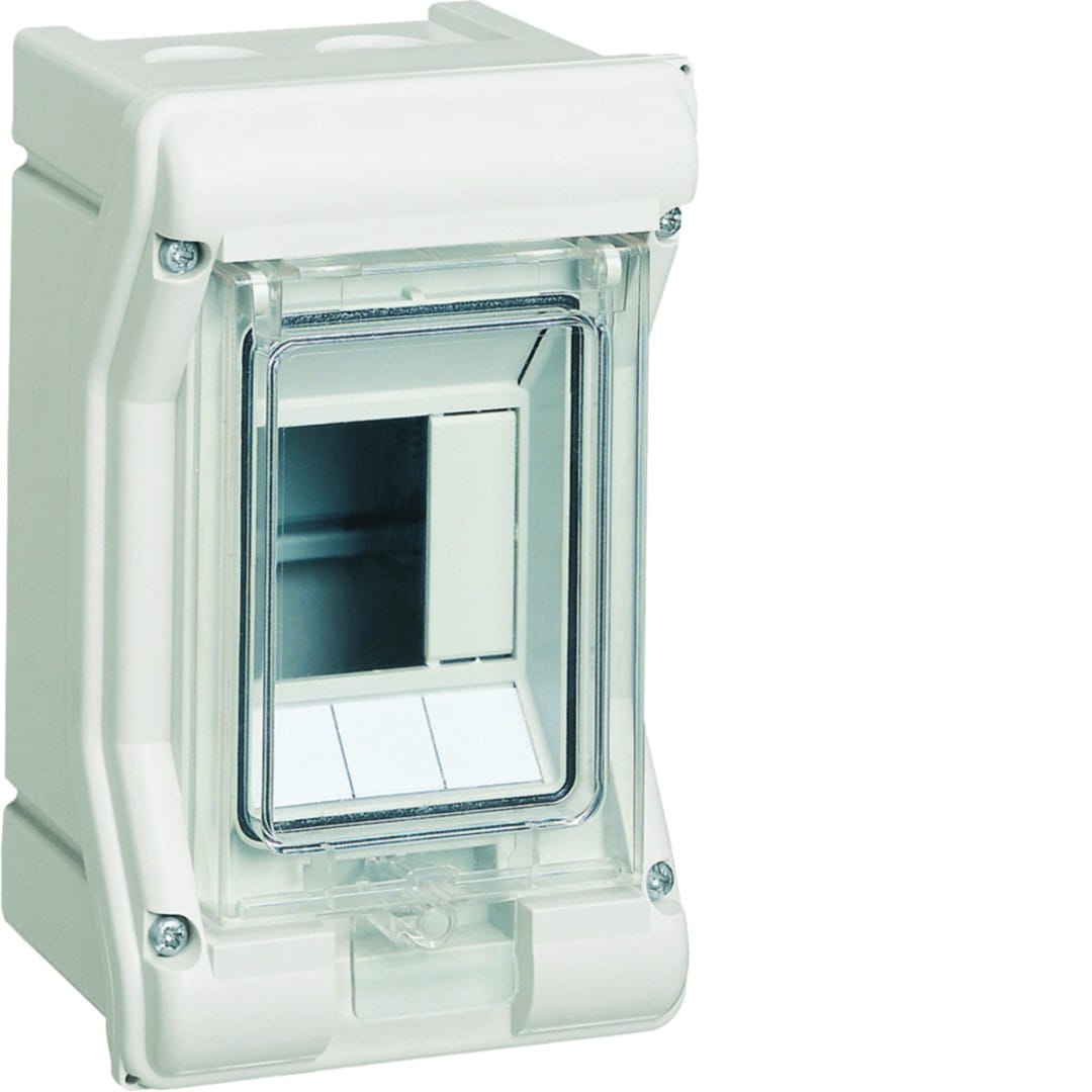 Hager - Coffret de distribution étanche vector IP55, 1 rangée 2+1 modules 175x111x93mm