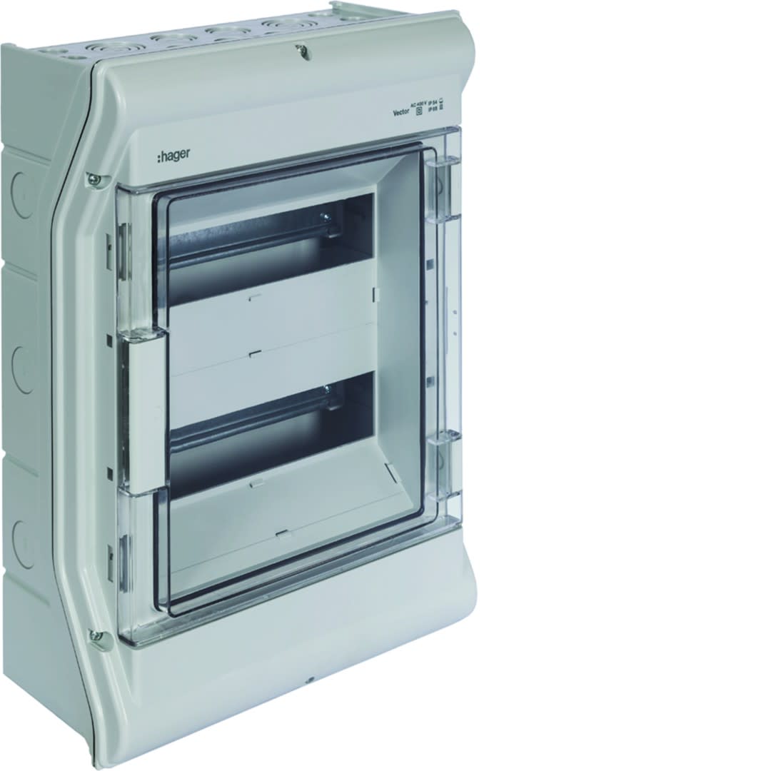 Hager - Coffret de distribution étanche Vector IP55, 2 rangées 24 modules 427x310x151mm