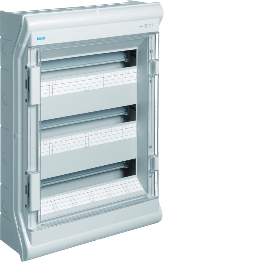 Hager - Coffret de distribution étanche vector IP55, 3 rangées 54 modules 602x418x151mm