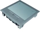 Hager - Boîte de sol carrée 12 modules revêtement 5mm max Gris